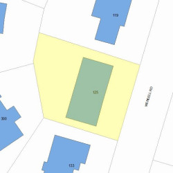 125 Wendell Rd, Newton, MA 02459 plot plan