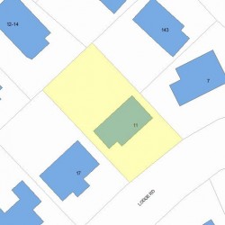 11 Lodge Rd, Newton, MA 02465 plot plan