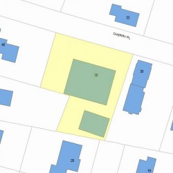 38 Cherry Pl, Newton, MA 02465 plot plan