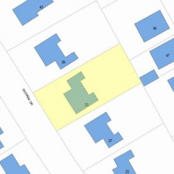 33 Fairway Dr, Newton, MA 02465 plot plan