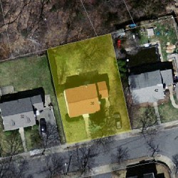 38 Larkin Rd, Newton, MA 02465 aerial view