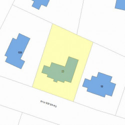 23 Sylvester Rd, Newton, MA 02465 plot plan