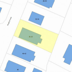 36 Falmouth Rd, Newton, MA 02465 plot plan