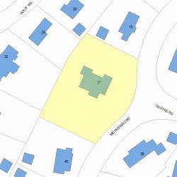 27 Metacomet Rd, Newton, MA 02468 plot plan
