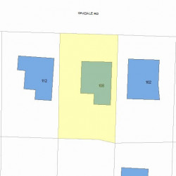 108 Oakdale Rd, Newton, MA 02461 plot plan