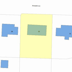 80 Parker Ave, Newton, MA 02459 plot plan