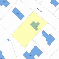 116 Arnold Rd, Newton, MA 02459 plot plan