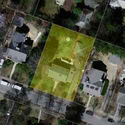 64 Plainfield St, Newton, MA 02468 aerial view