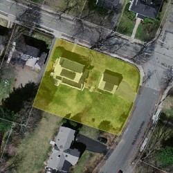 258 Mill St, Newton, MA 02460 aerial view