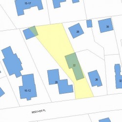 22 Beecher Pl, Newton, MA 02459 plot plan