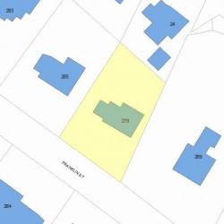 279 Franklin St, Newton, MA 02458 plot plan