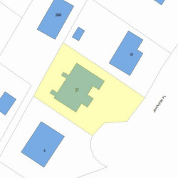 37 Johnson Pl, Newton, MA 02466 plot plan