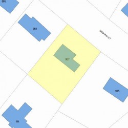 907 Dedham St, Newton, MA 02459 plot plan
