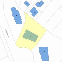 28 Evergreen Cir, Newton, MA 02465 plot plan