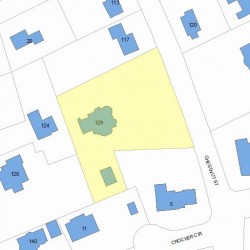 129 Chestnut St, Newton, MA 02465 plot plan