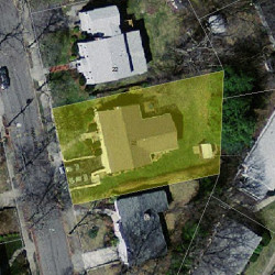 28 Park Dr, Newton, MA 02461 aerial view