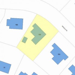 158 Ridge Ave, Newton, MA 02459 plot plan