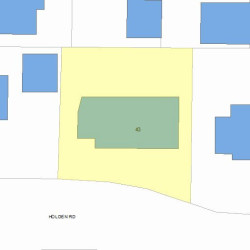 43 Holden Rd, Newton, MA 02465 plot plan