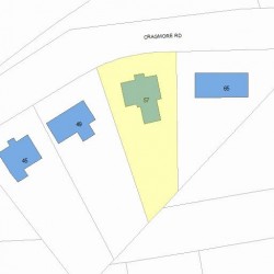 57 Cragmore Rd, Newton, MA 02464 plot plan