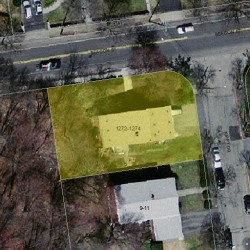 1274 Beacon St, Newton, MA 02468 aerial view