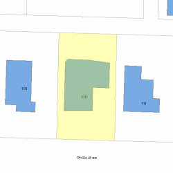 115 Oakdale Rd, Newton, MA 02461 plot plan