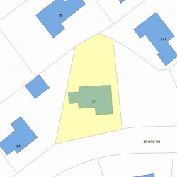72 Bonad Rd, Newton, MA 02465 plot plan