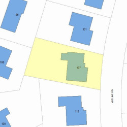 107 Adeline Rd, Newton, MA 02459 plot plan