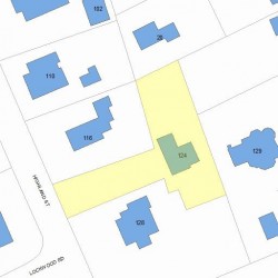 124 Highland St, Newton, MA 02465 plot plan