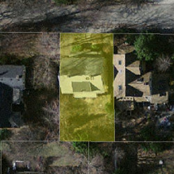 49 Clinton Pl, Newton, MA 02459 aerial view