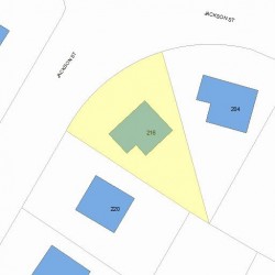 216 Jackson St, Newton, MA 02459 plot plan