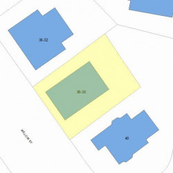 38 Willow St, Newton, MA 02459 plot plan