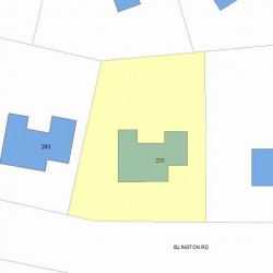 235 Islington Rd, Newton, MA 02466 plot plan