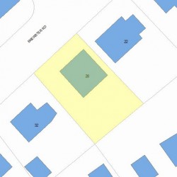 28 Brewster Rd, Newton, MA 02461 plot plan