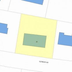 25 Clements Rd, Newton, MA 02458 plot plan