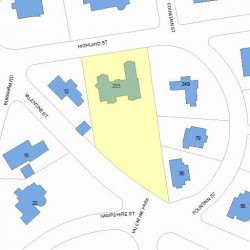 235 Highland St, Newton, MA 02465 plot plan