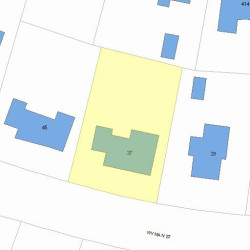 37 Wyman St, Newton, MA 02468 plot plan