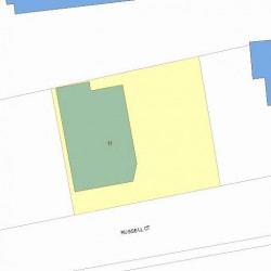 11 Russell Ct, Newton, MA 02460 plot plan