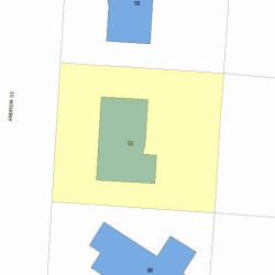 58 Andrew St, Newton, MA 02461 plot plan