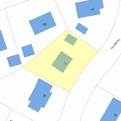 21 Pilgrim Rd, Newton, MA 02468 plot plan