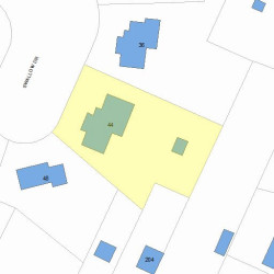 44 Swallow Dr, Newton, MA 02462 plot plan