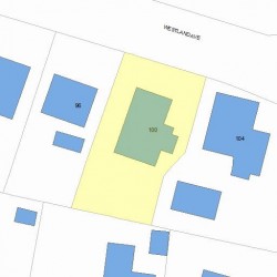 100 Westland Ave, Newton, MA 02465 plot plan