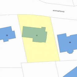 61 Huntington Rd, Newton, MA 02458 plot plan