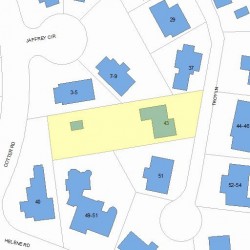 43 Troy Ln, Newton, MA 02468 plot plan