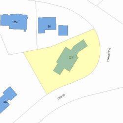 221 Otis St, Newton, MA 02465 plot plan