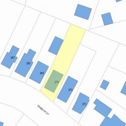 279 Tremont St, Newton, MA 02458 plot plan