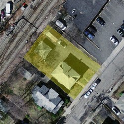 75 Floral St, Newton, MA 02461 aerial view