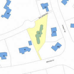 57 The Ledges Rd, Newton, MA 02459 plot plan