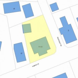 11 Waban St, Newton, MA 02458 plot plan