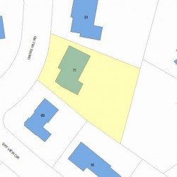 75 Cross Hill Rd, Newton, MA 02459 plot plan