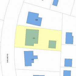 123 Garland Rd, Newton, MA 02459 plot plan